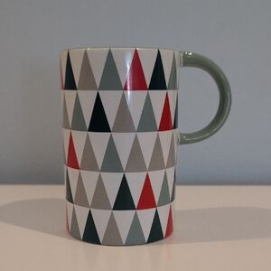 Starbucks 2017 Tall Holiday Geometric Trees Ceramic Coffee Mug